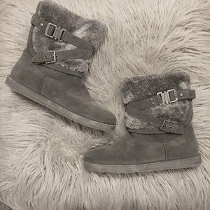 G by Guess Gray Ankle Boots